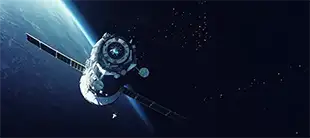 Satellite orbiting Earth, representing the New Space Economy course